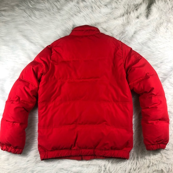 Hollister Men’s XL Puffer Down Jacket Coat Red - Picture 5 of 5